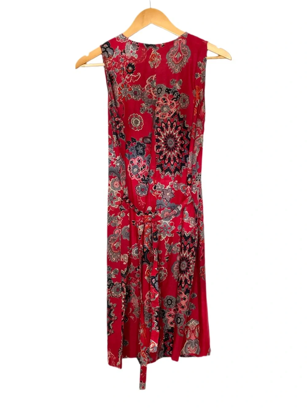 Junglee Billee Red Paisley Dress Sleeveless 100% Cotton Size Medium NWT